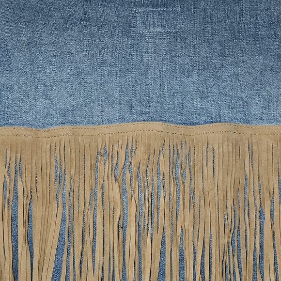 NWT Judy Blue Fringe Jean Jacket Size M - Picture 5 of 9